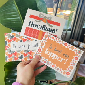 Ansichtkaart - 'Hoera'